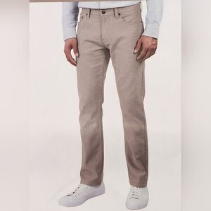 Jachs New York Men’s Straight Fit Flex Waistband 5-Pocket Pants Tan 32X30